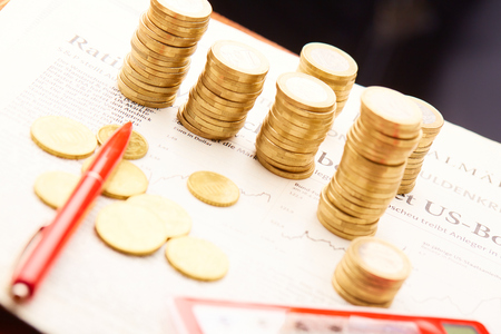 study the financial marketの写真素材