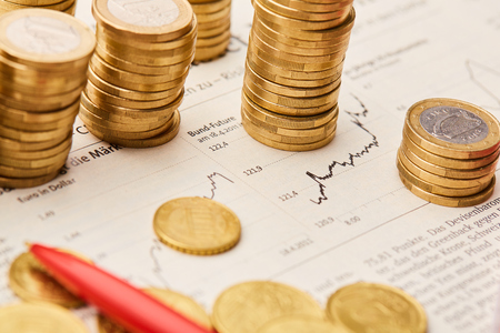 study the financial marketの写真素材