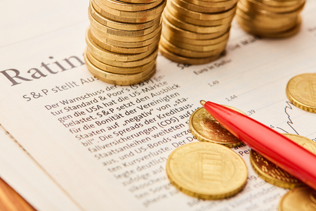 study the financial marketの写真素材