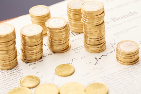 study the financial marketの写真素材