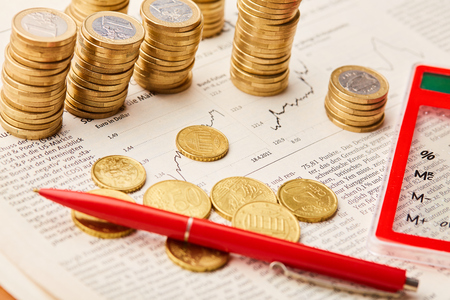 study the financial marketの写真素材