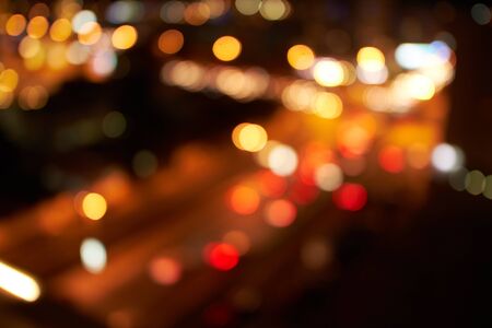 blurred night city lights Dubaiの写真素材