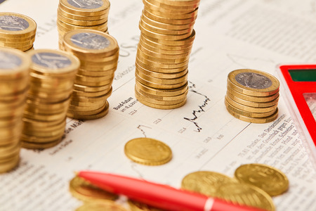 study the financial marketの写真素材