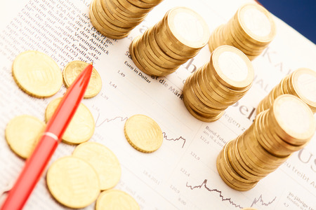 study the financial marketの写真素材
