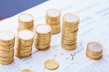 study the financial marketの写真素材