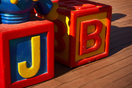 alphabet cubes with letters abcの写真素材