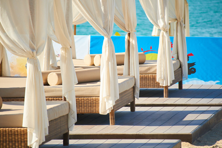 sunbeds in dubaiの写真素材