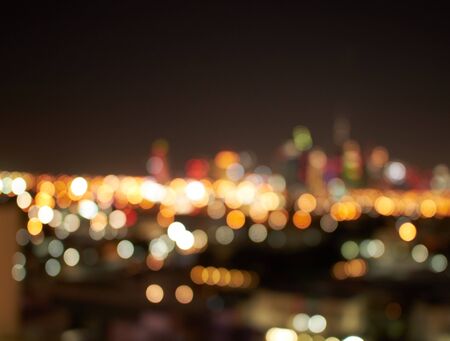 blurred night city lights Dubaiの写真素材