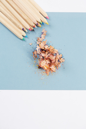 sharpening colored pencilsの写真素材