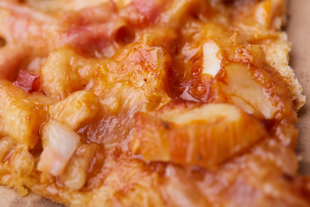pizza with ham and mushroomsの写真素材