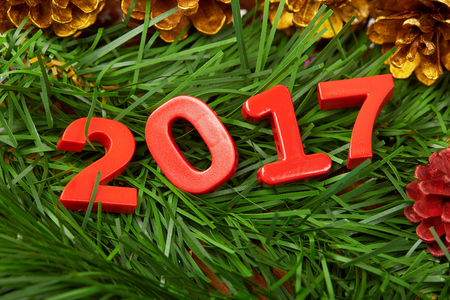 Christmas background 2017の写真素材