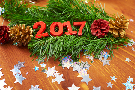 Christmas background 2017の写真素材