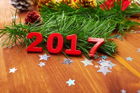 Christmas background 2017の写真素材