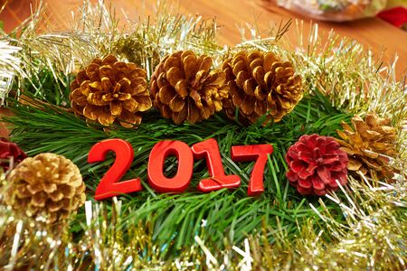Christmas background 2017の写真素材