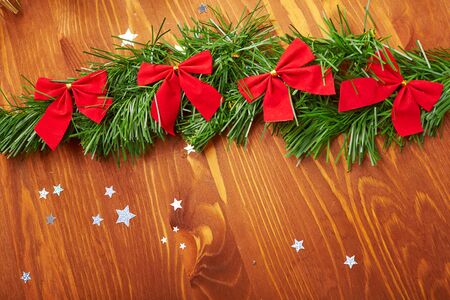 Christmas background woodenの写真素材