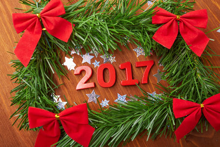 Christmas background 2017の写真素材