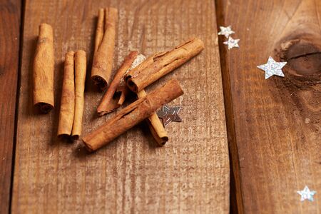 cinnamon on the tableの写真素材