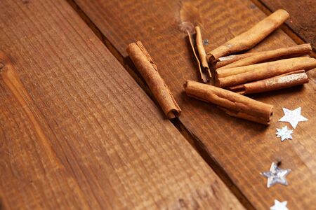 cinnamon on the tableの写真素材