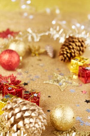 Christmas decorations backgroundの写真素材