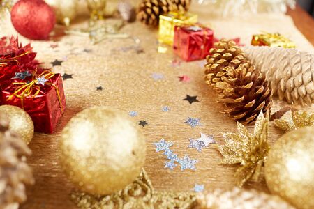 Christmas decorations backgroundの写真素材