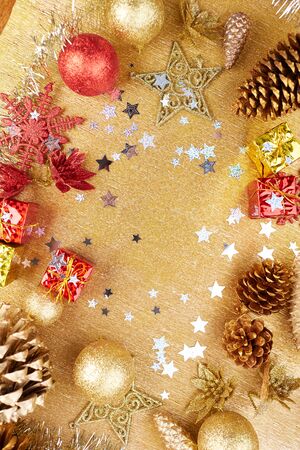 Christmas decorations backgroundの写真素材