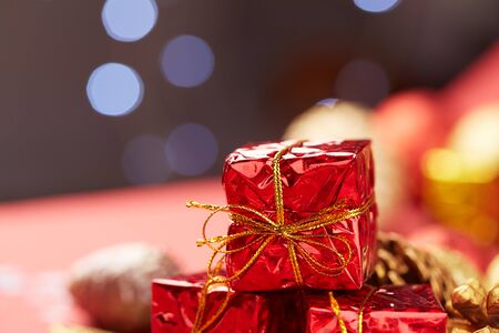 Christmas decorative gifsの写真素材
