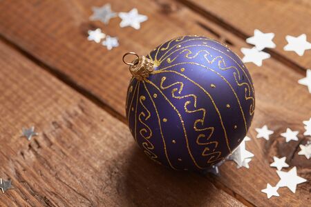 Purple Christmas Ballの写真素材