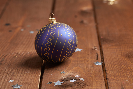 Purple Christmas Ballの写真素材
