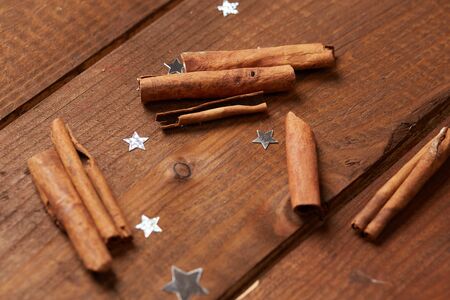 cinnamon on the tableの写真素材
