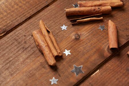 cinnamon on the tableの写真素材