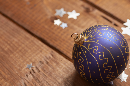 Purple Christmas Ballの写真素材