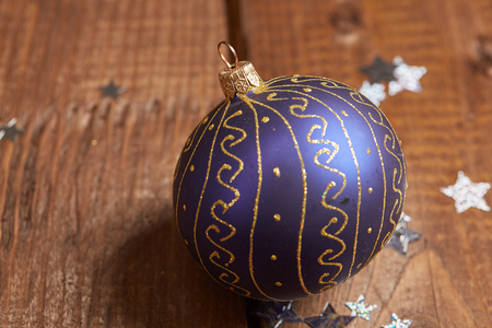 Purple Christmas Ballの写真素材