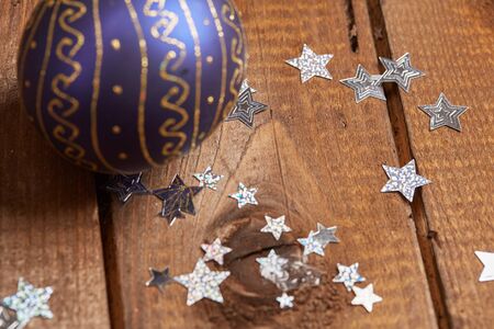 Purple Christmas Ballの写真素材