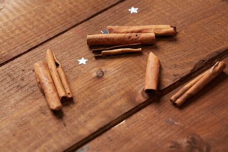 cinnamon on the tableの写真素材