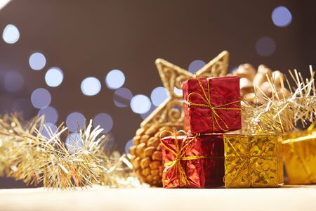 Christmas decorative gifsの写真素材