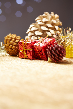 Christmas decorative gifsの写真素材