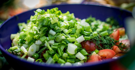 salad with onion and tomato