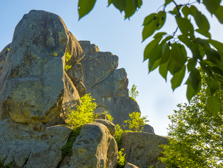 big rocks with blue sky beautifull landscapeの写真素材