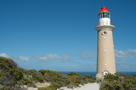Cape du Couecic Lighthouse near Admiralty Arch, Flinders Chase National Park, Kangaroo Island, South Australiaの写真素材