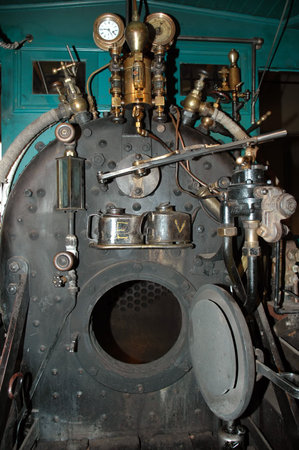 Steam locomotive innards, Nevada Railroad Museum, Carson City, Nevada