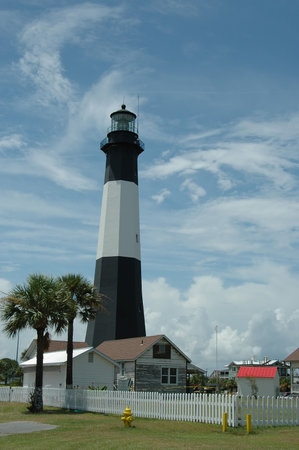 Tybee Island Lighthouse, Savannah, Georgiaの写真素材