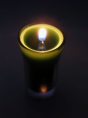 Candlelight in a glassの写真素材
