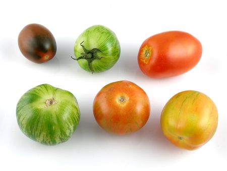 Variety of heirloom tomatoesの写真素材