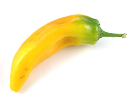 Yellow Italian heirloom pepperの写真素材