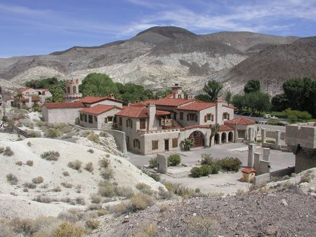 Scotty's Castle in Death Valley National Park, Californiaの写真素材