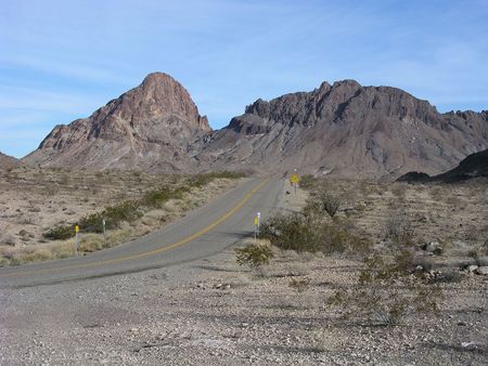 Historic Route 66 outside Oatman, Arizonaの写真素材