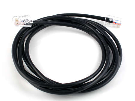 Ethernet cable - modular RJ-45 connectorsの写真素材