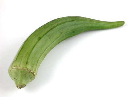 Fresh okra podの写真素材