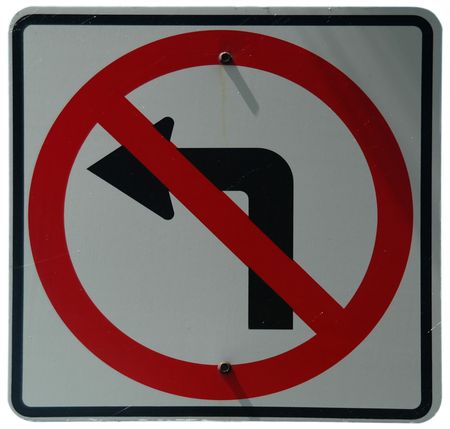 No Left Turn graphicの写真素材