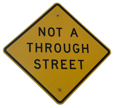 Not A Through Street signの写真素材